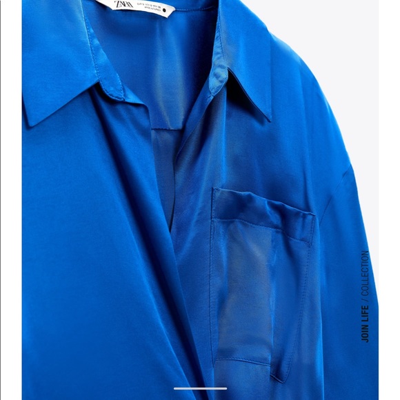 Zara Satin Effect Wrap Dress - Picture 15 of 16